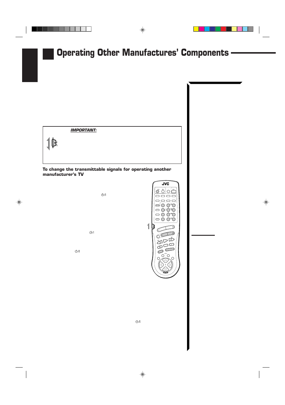 Operating other manufactures’ components, English, Refer also to the manual supplied with your tv | JVC RX-884RBK User Manual | Page 72 / 82