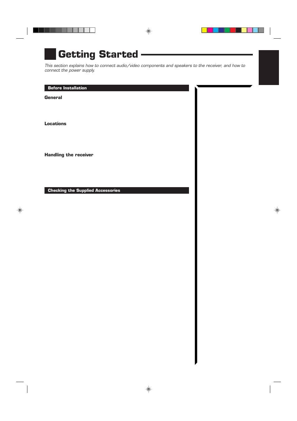 Getting started | JVC RX-884RBK User Manual | Page 9 / 82