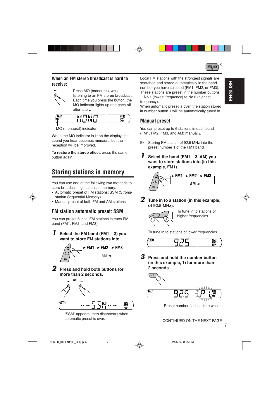 JVC KS-F185 User Manual | Page 7 / 40