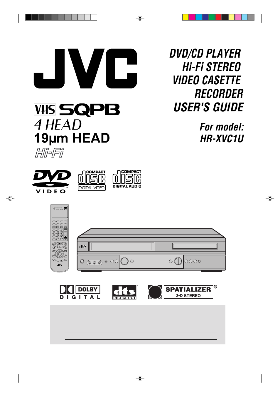 JVC HR-XVC1U User Manual | 60 pages