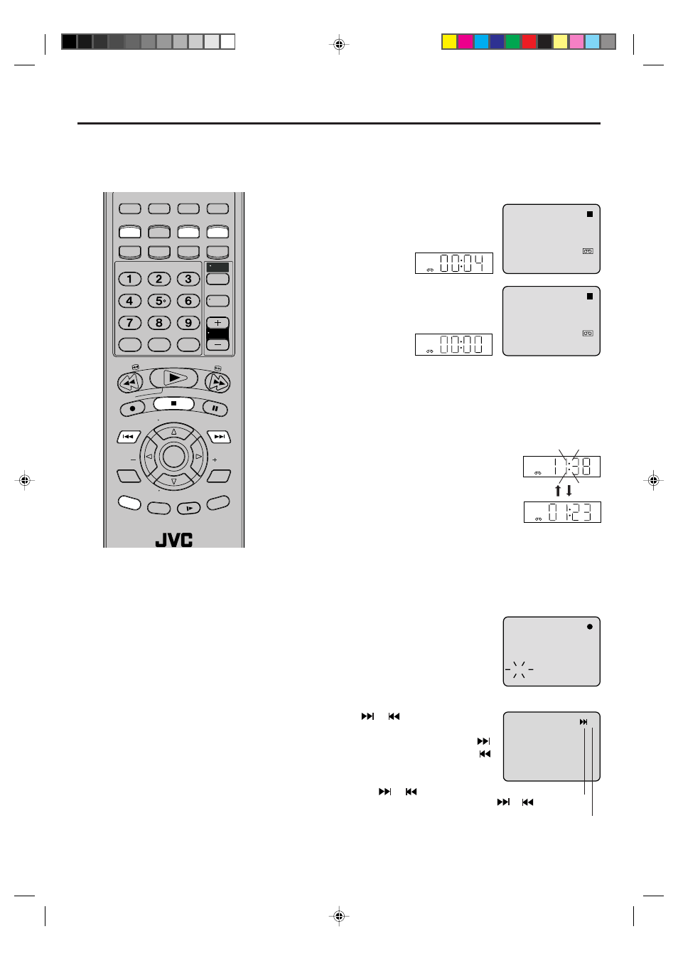 Zero return function / video index search system, Zero return function, Video index search system | The display-button, Index search | JVC HR-XVC1U User Manual | Page 27 / 60