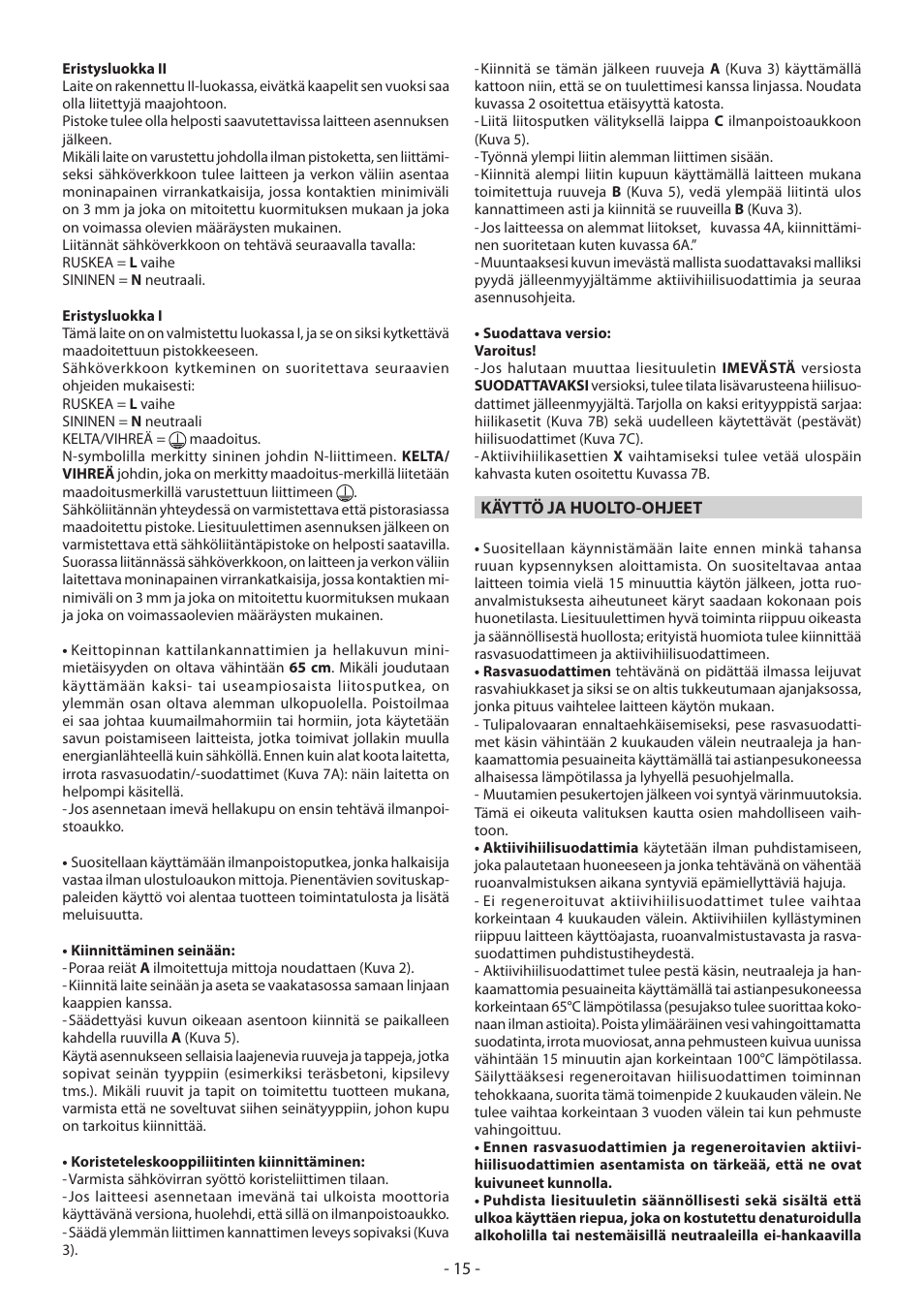 DeLonghi KCX-B60X User Manual | Page 15 / 40