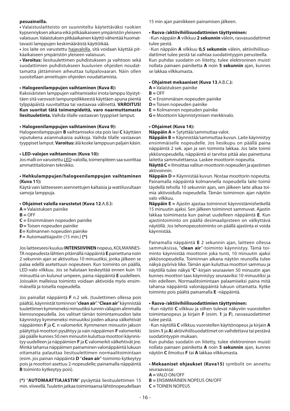 DeLonghi KCX-B60X User Manual | Page 16 / 40