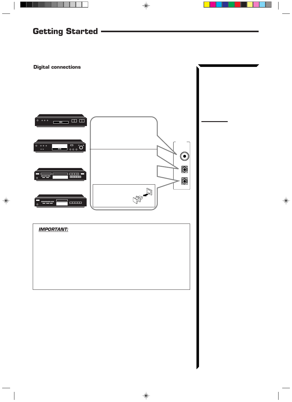 Getting started | JVC RX-1024VBK User Manual | Page 14 / 76