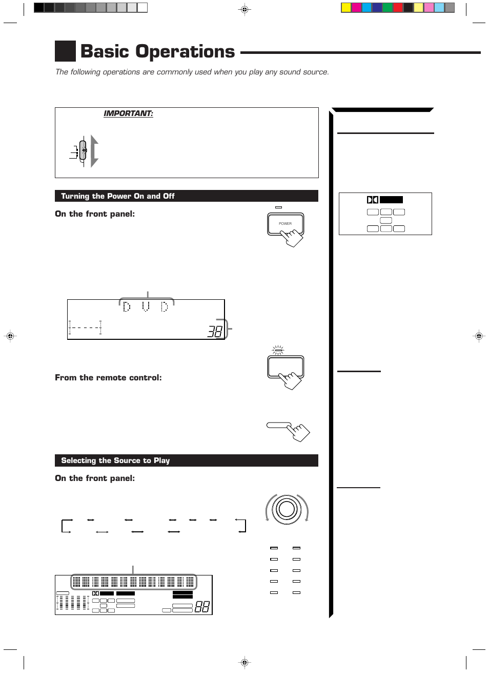 Basic operations, On the front panel, What are the following indicators | JVC RX-1024VBK User Manual | Page 16 / 76