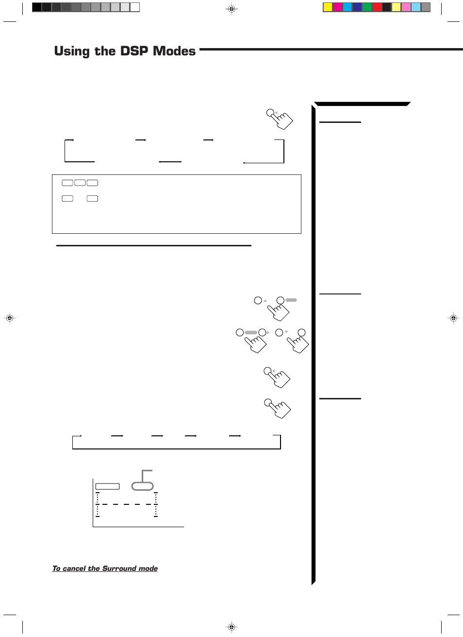 Using the dsp modes | JVC RX-1024VBK User Manual | Page 38 / 76