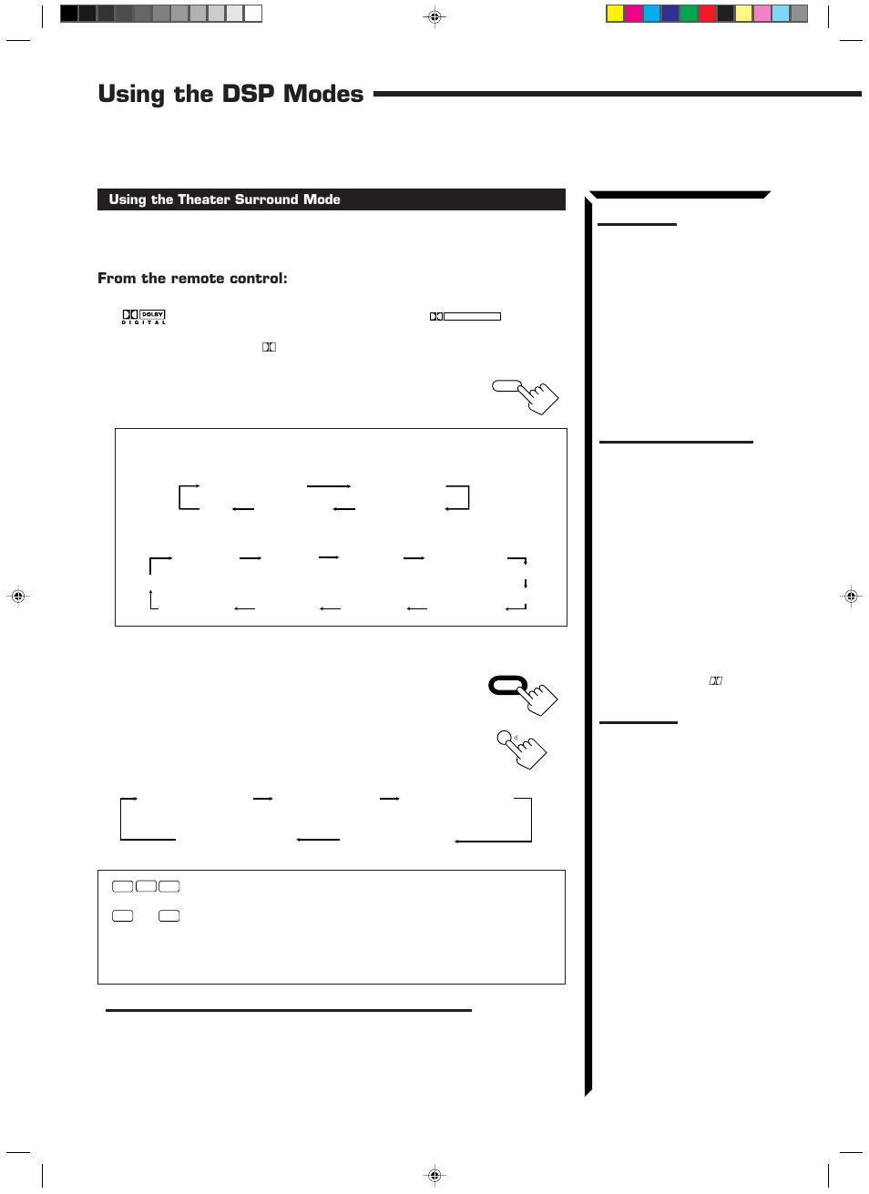 Using the dsp modes | JVC RX-1024VBK User Manual | Page 40 / 76