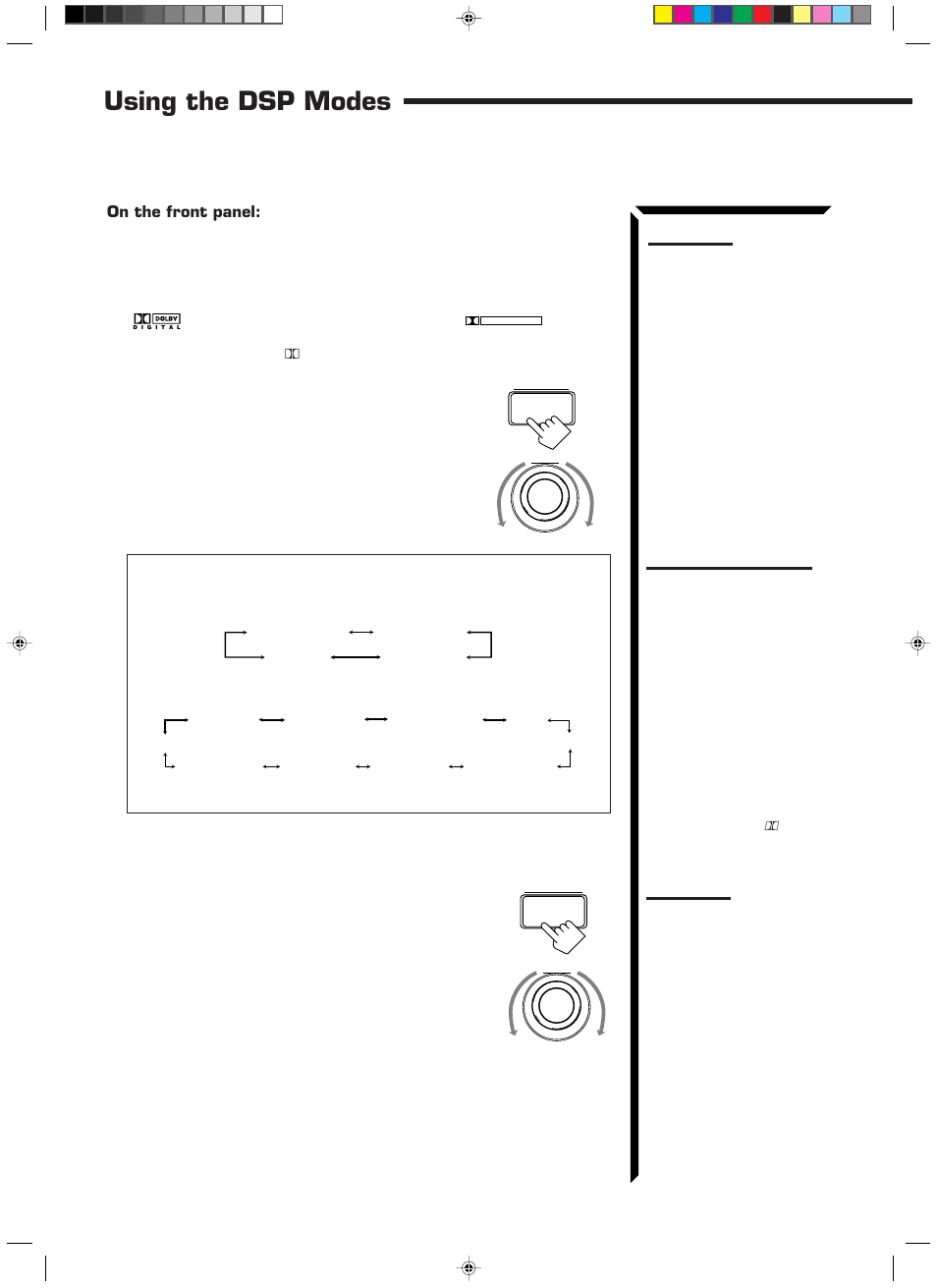Using the dsp modes | JVC RX-1024VBK User Manual | Page 42 / 76
