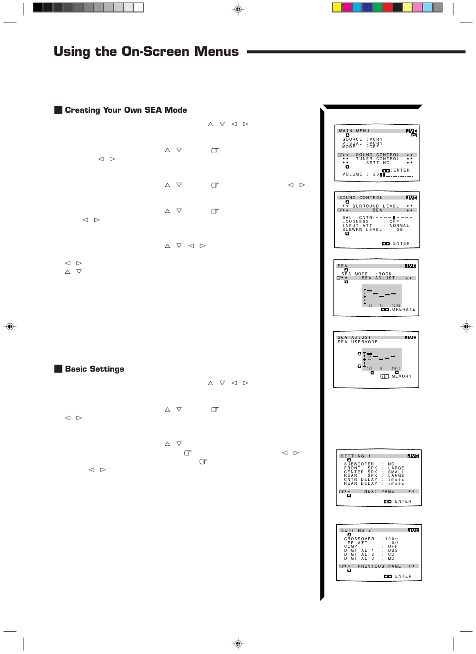 45 using the on-screen menus | JVC RX-1024VBK User Manual | Page 48 / 76