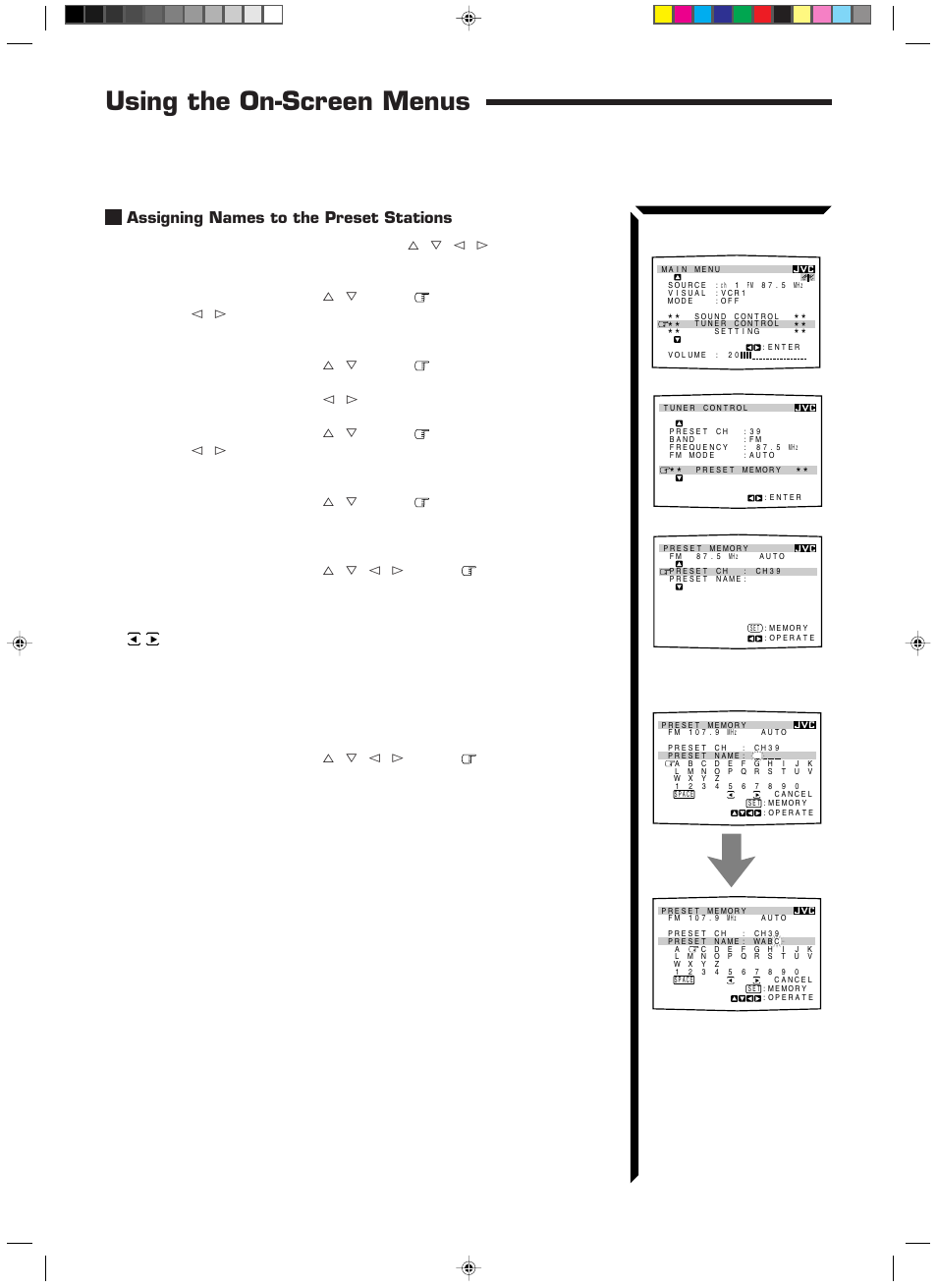 47 using the on-screen menus | JVC RX-1024VBK User Manual | Page 50 / 76