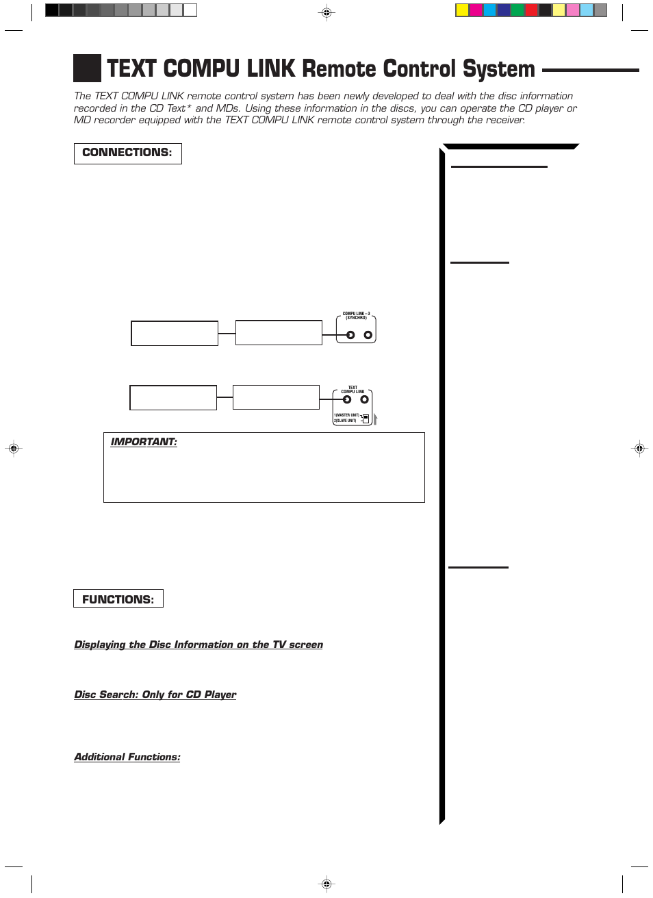 Text compu link remote control system | JVC RX-1024VBK User Manual | Page 52 / 76