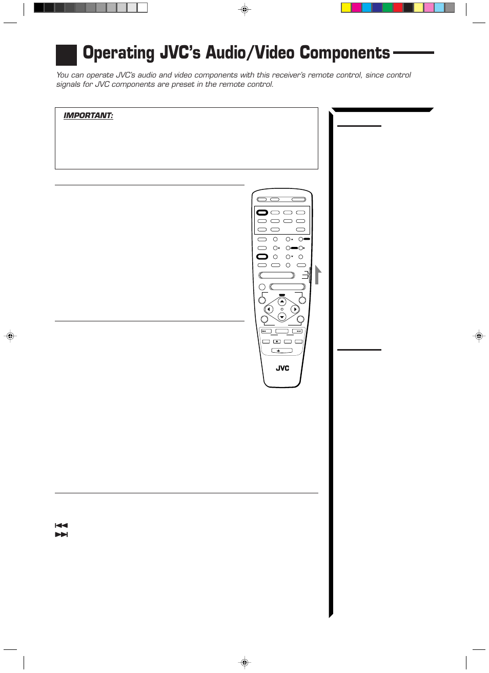 Operating jvc’s audio/video components | JVC RX-1024VBK User Manual | Page 61 / 76