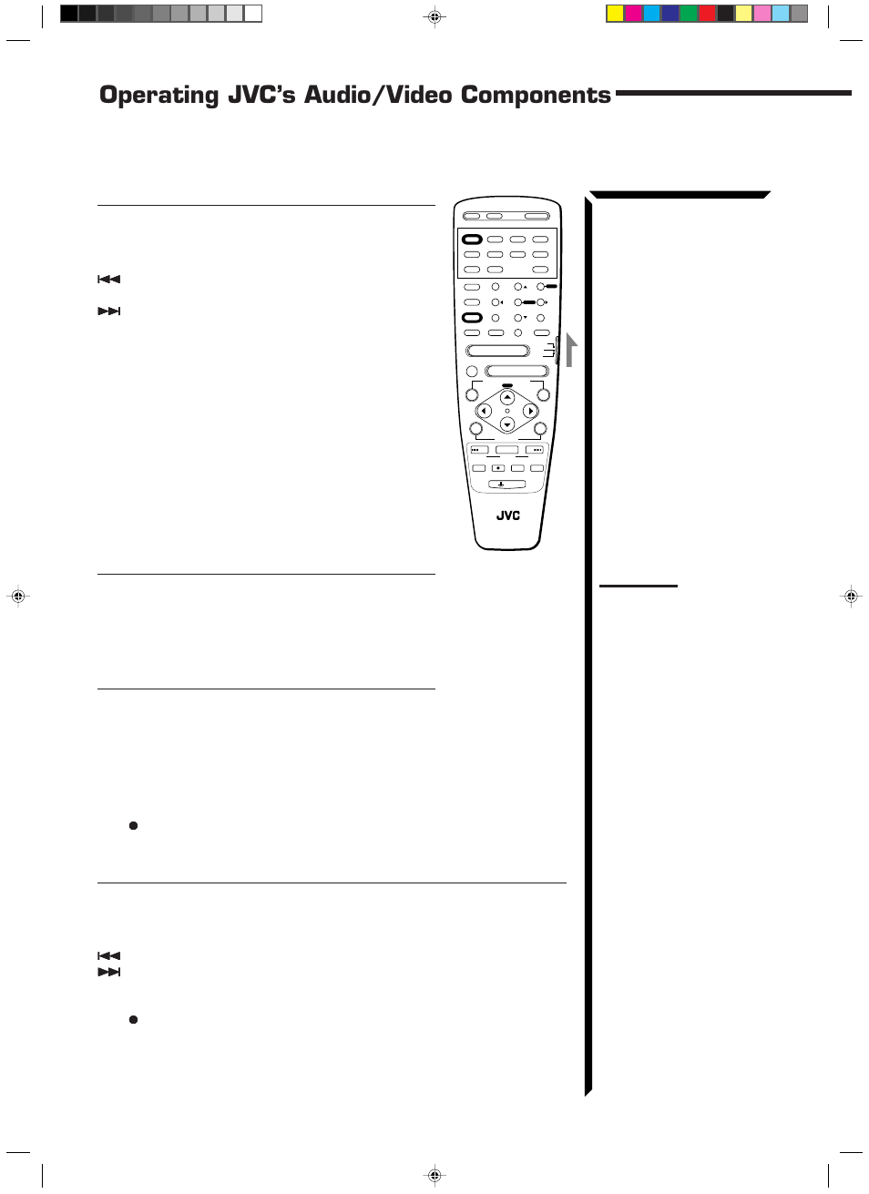 Operating jvc’s audio/video components | JVC RX-1024VBK User Manual | Page 62 / 76