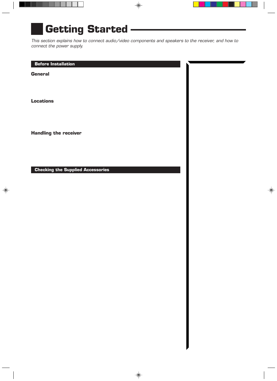 Getting started | JVC RX-1024VBK User Manual | Page 7 / 76