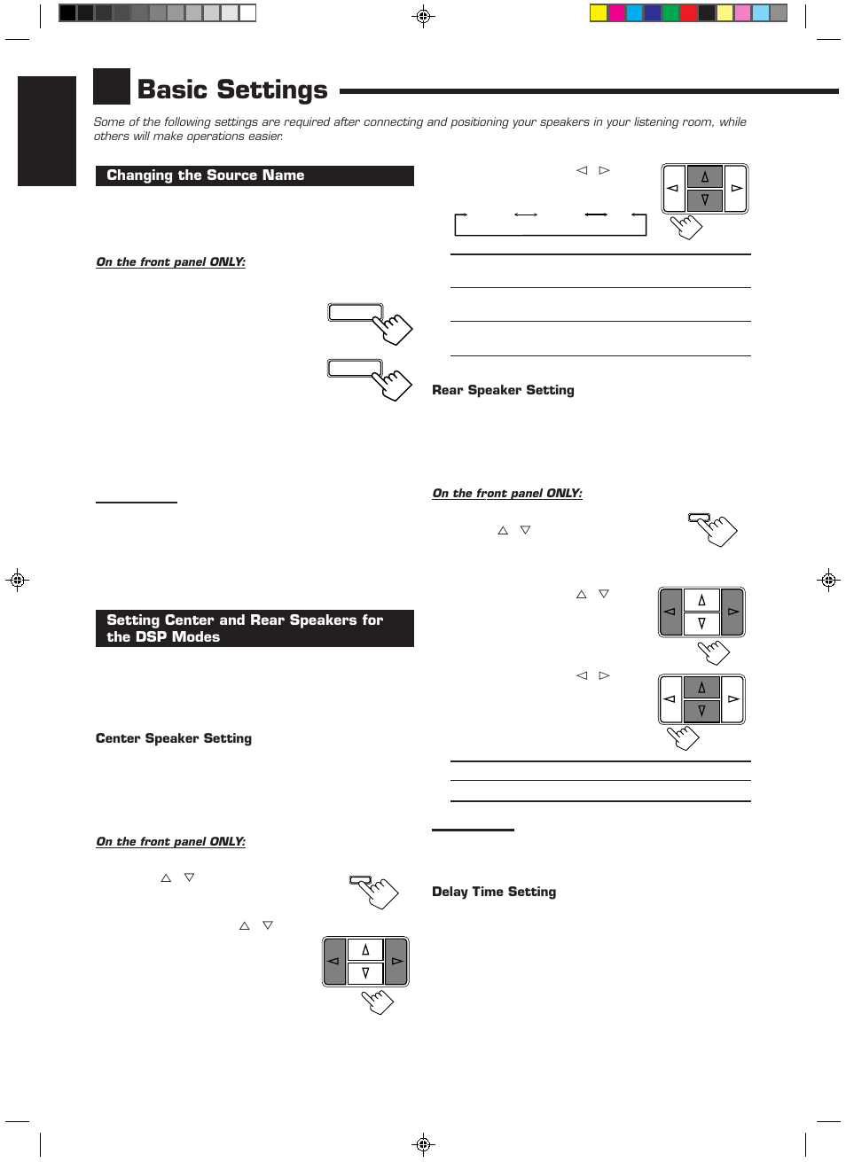 Basic settings, English | JVC RX-558RBK User Manual | Page 14 / 32