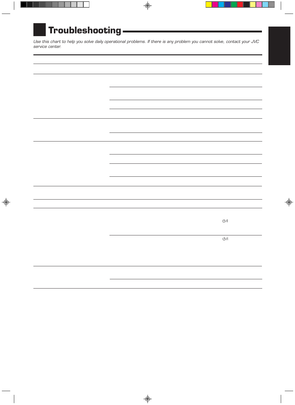 Troubleshooting, English | JVC RX-558RBK User Manual | Page 29 / 32