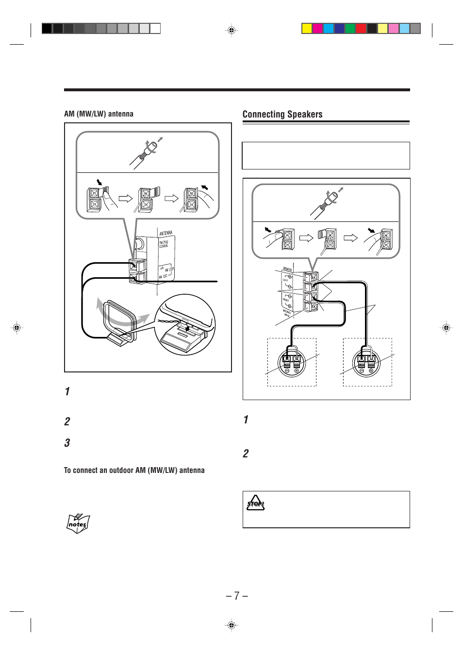 Connecting speakers | JVC CA-NXHD10R User Manual | Page 12 / 94