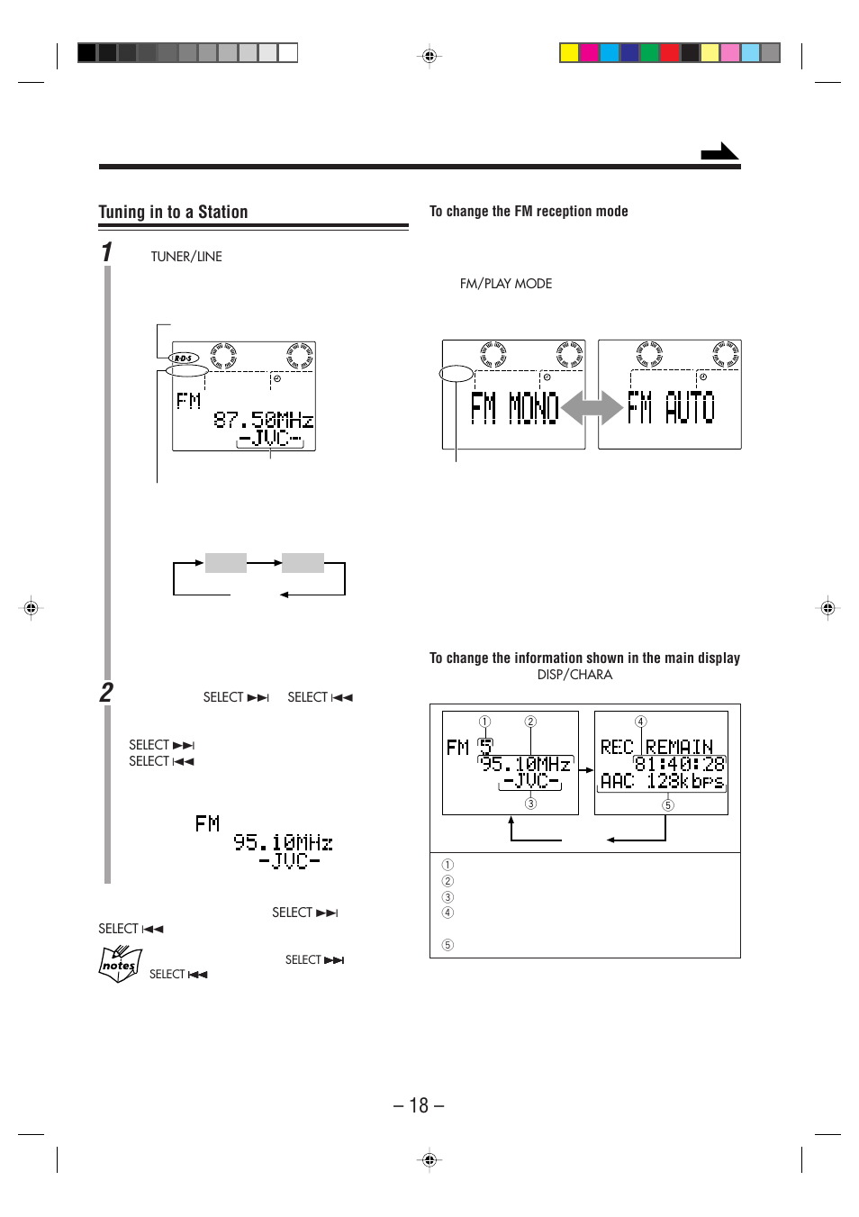 Tuning in to a station | JVC CA-NXHD10R User Manual | Page 23 / 94