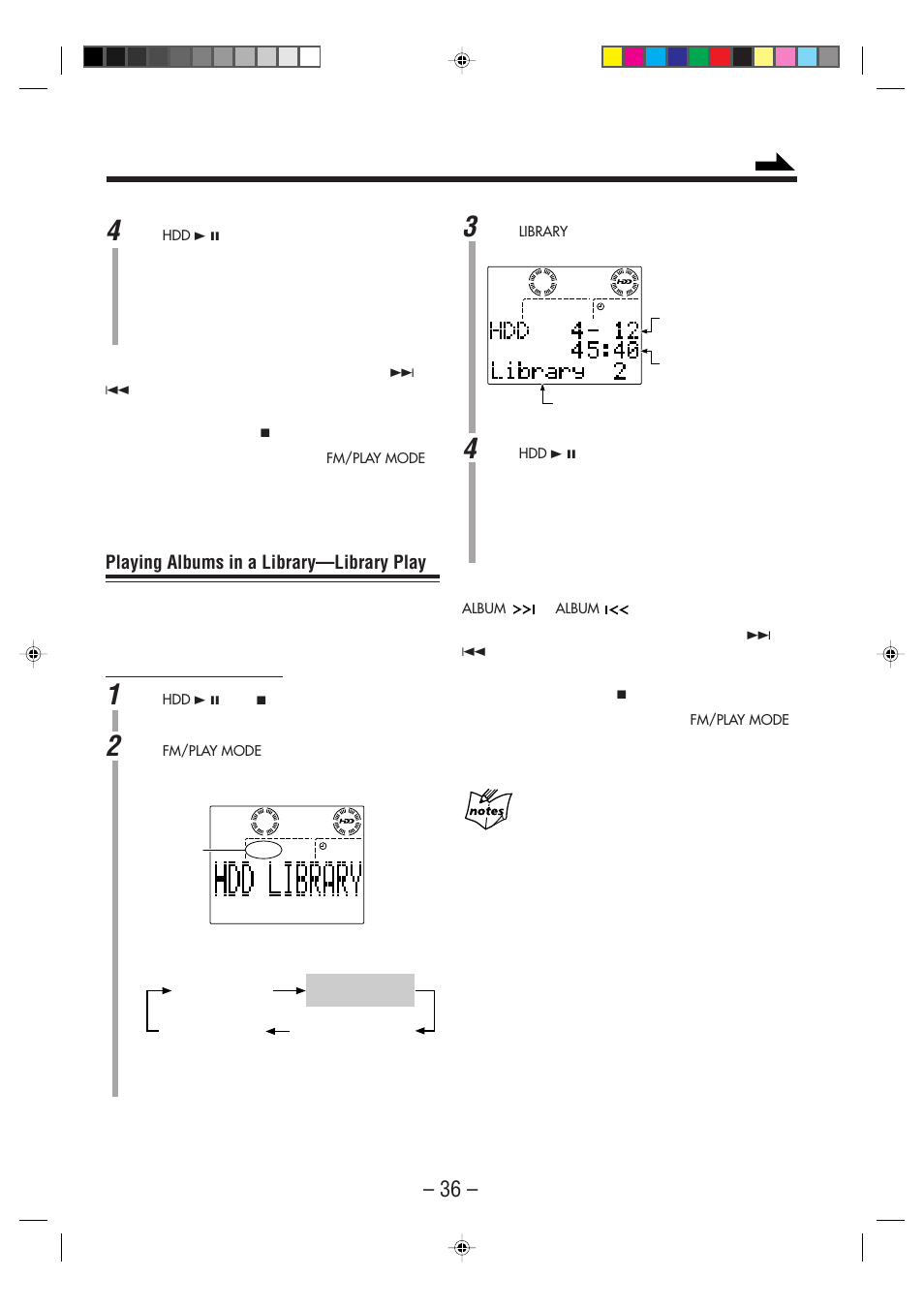 Playing albums in a library—library play | JVC CA-NXHD10R User Manual | Page 41 / 94