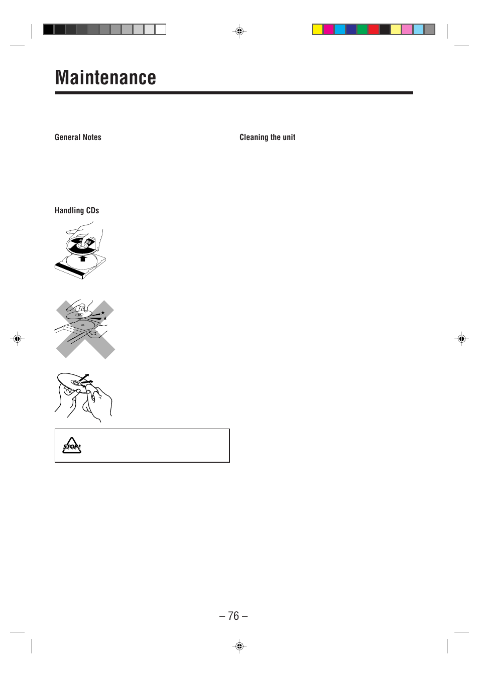 Maintenance | JVC CA-NXHD10R User Manual | Page 81 / 94