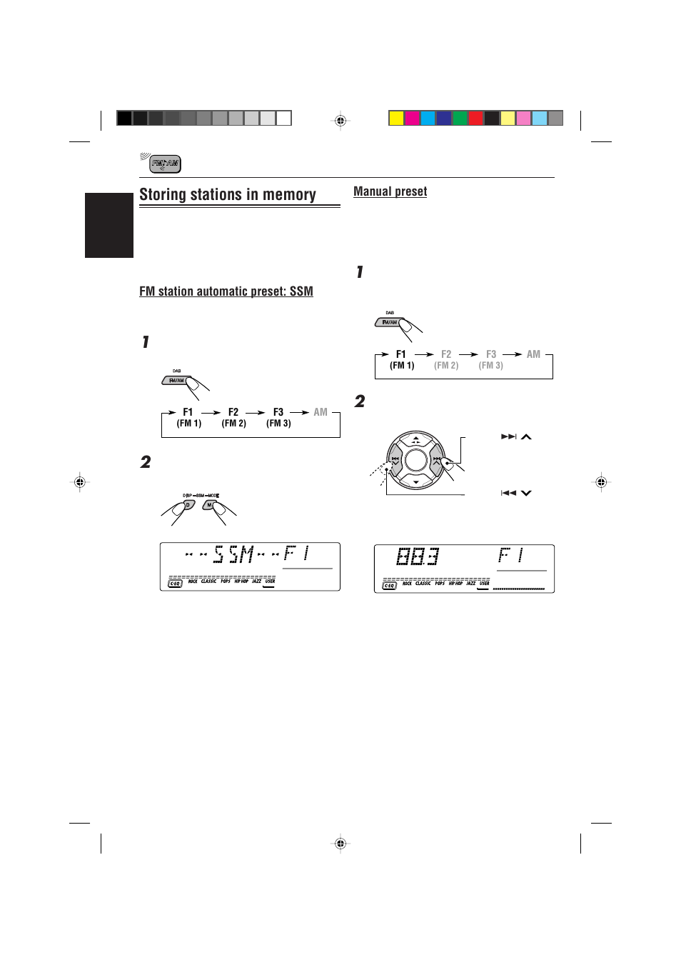 Storing stations in memory | JVC GET0074-001A User Manual | Page 10 / 40
