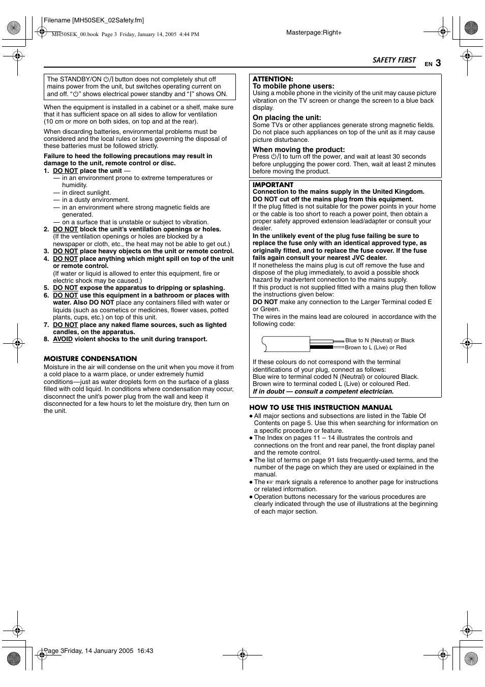 JVC LPT1029-001A User Manual | Page 3 / 92