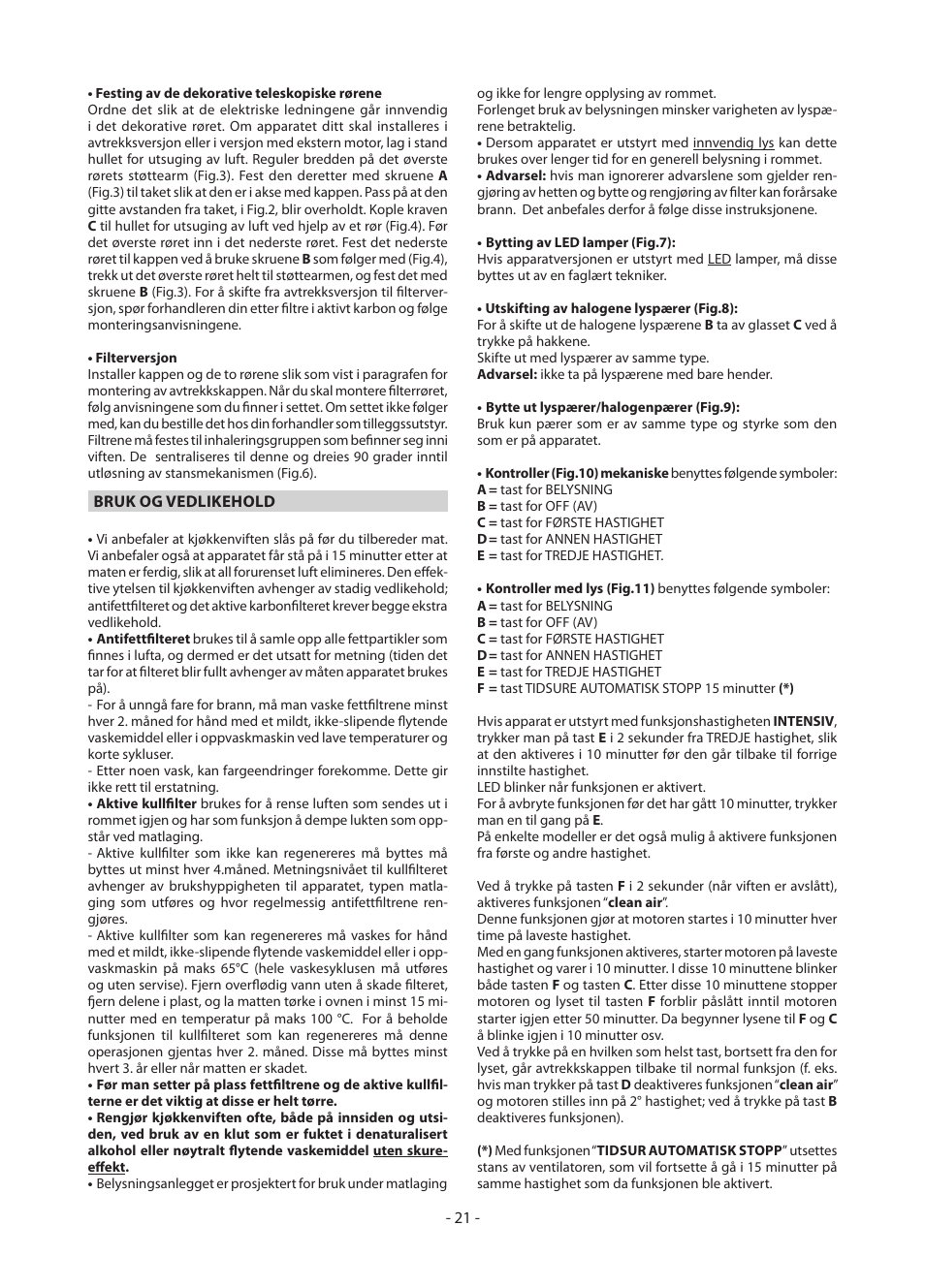 DeLonghi KD-AE60IX User Manual | Page 21 / 60