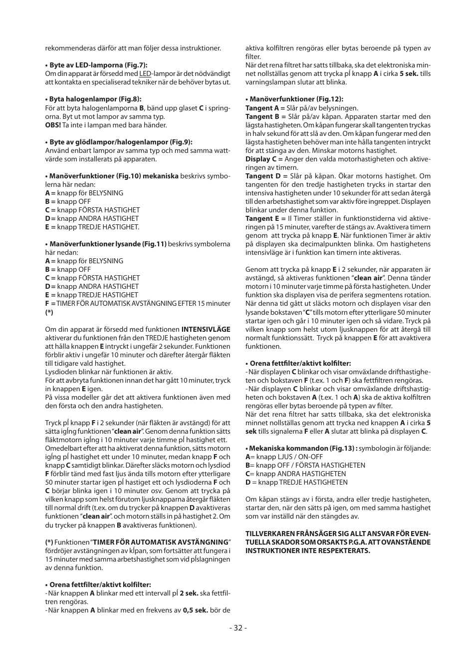 DeLonghi KD-AE60IX User Manual | Page 32 / 60