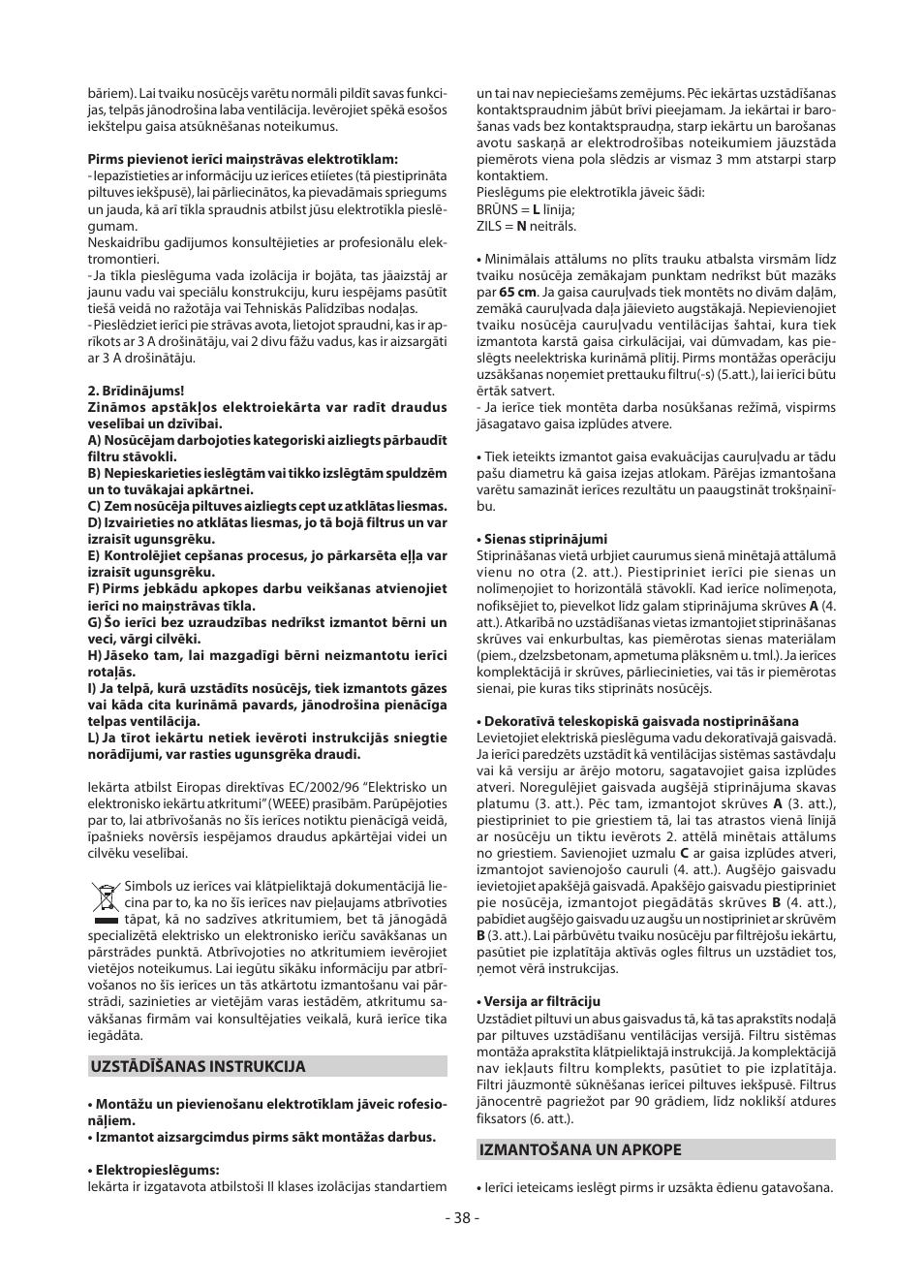 DeLonghi KD-AE60IX User Manual | Page 38 / 60