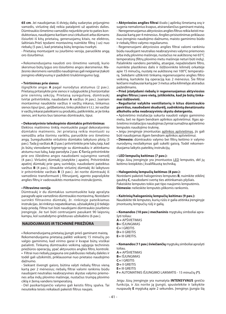 DeLonghi KD-AE60IX User Manual | Page 41 / 60