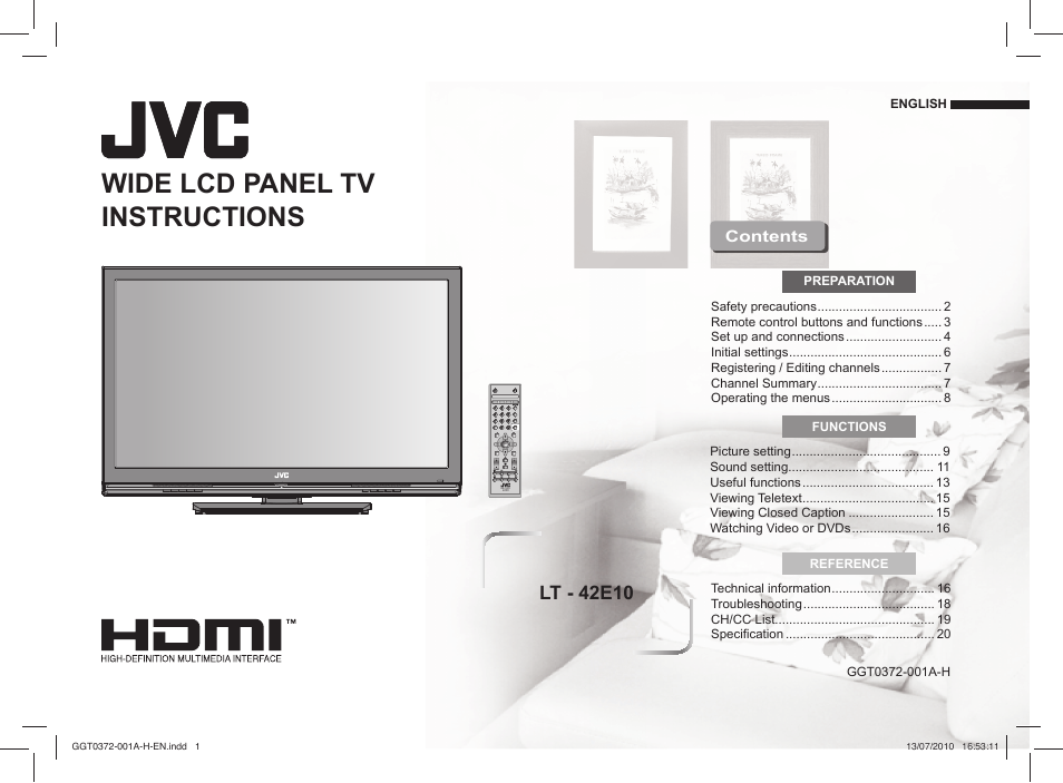 JVC GGT0372-001A-H User Manual | 20 pages