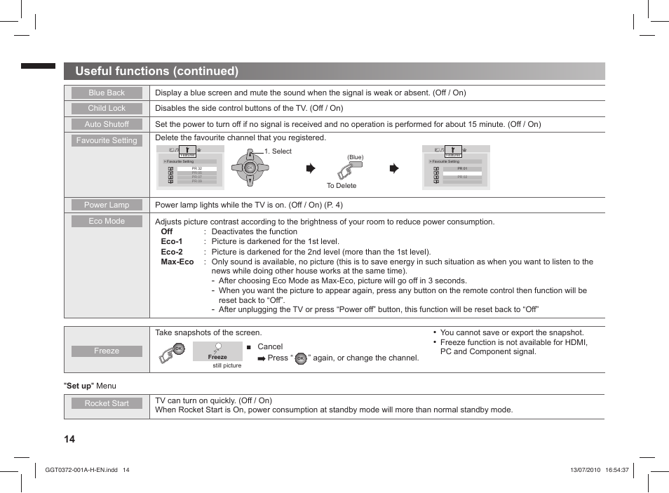 Useful functions (continued) | JVC GGT0372-001A-H User Manual | Page 14 / 20