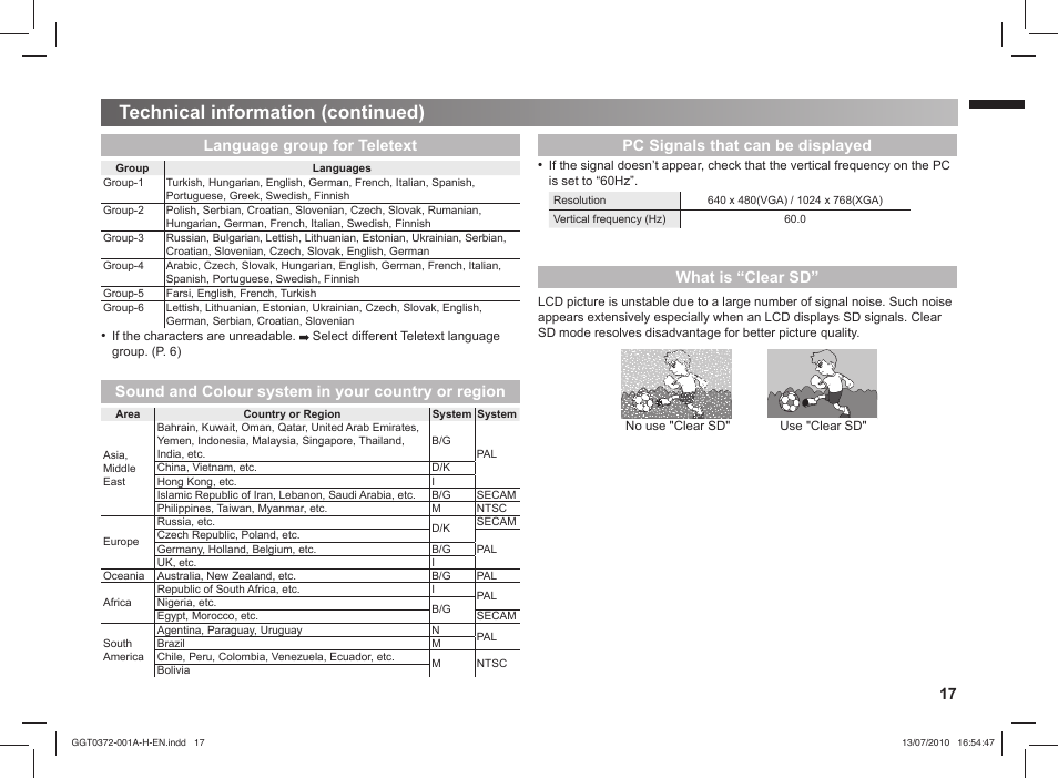 Technical information (continued) | JVC GGT0372-001A-H User Manual | Page 17 / 20