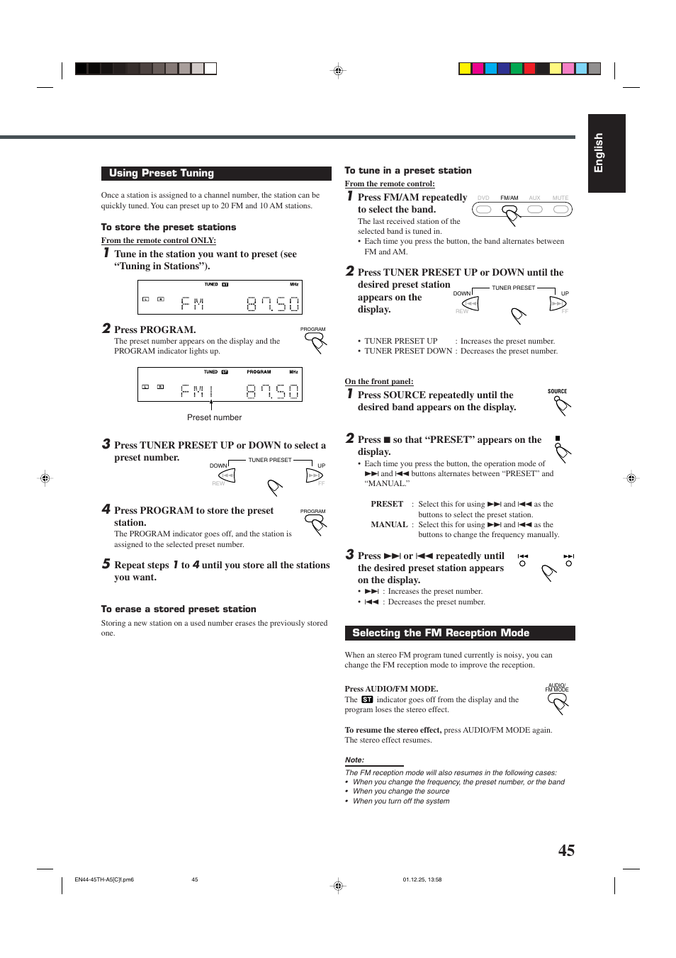 English | JVC TH-45 User Manual | Page 107 / 117