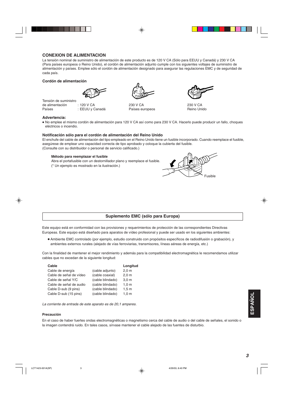 Espa ñ ol | JVC DT-V1910CG User Manual | Page 165 / 228