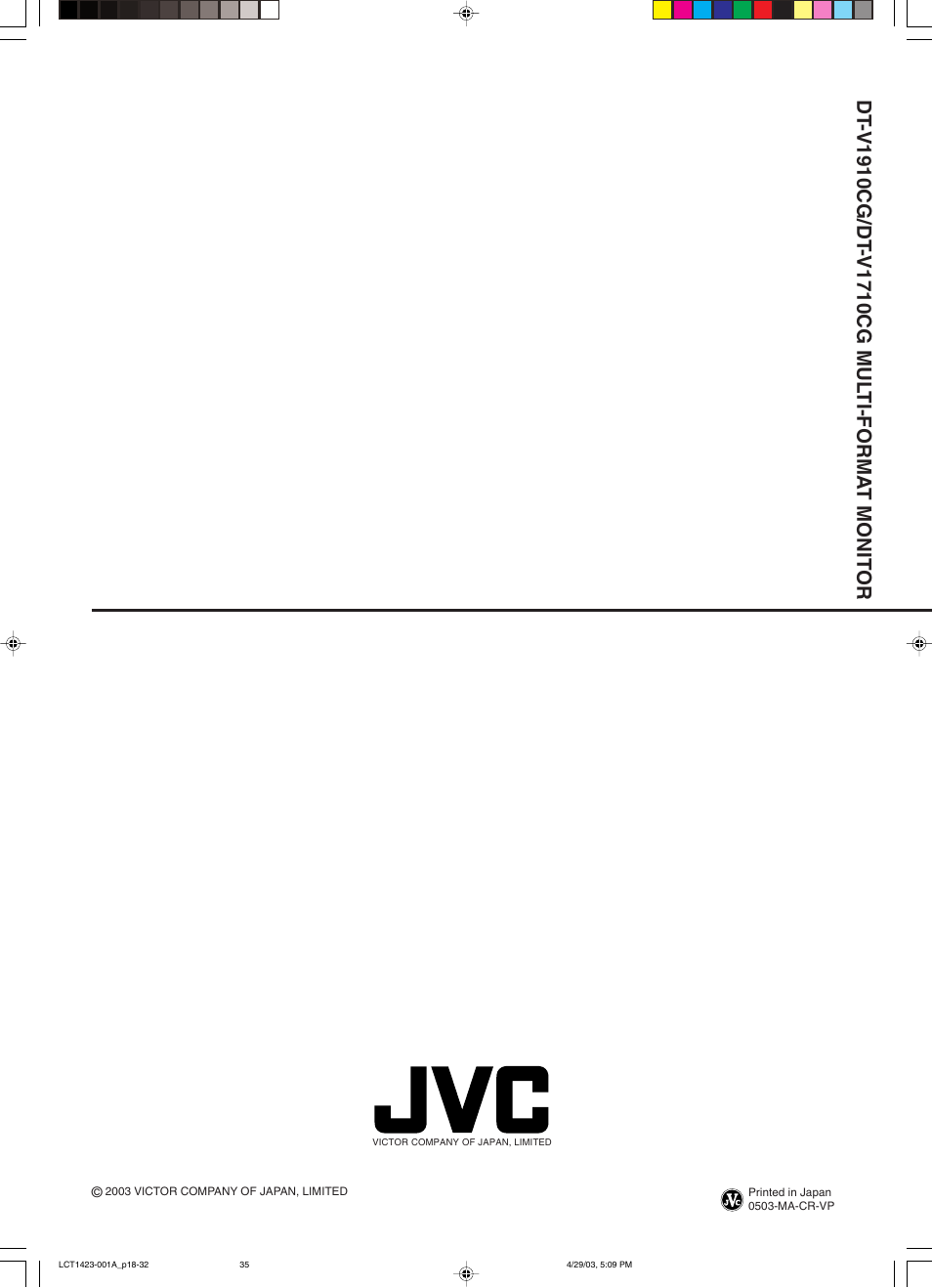 JVC DT-V1910CG User Manual | Page 228 / 228