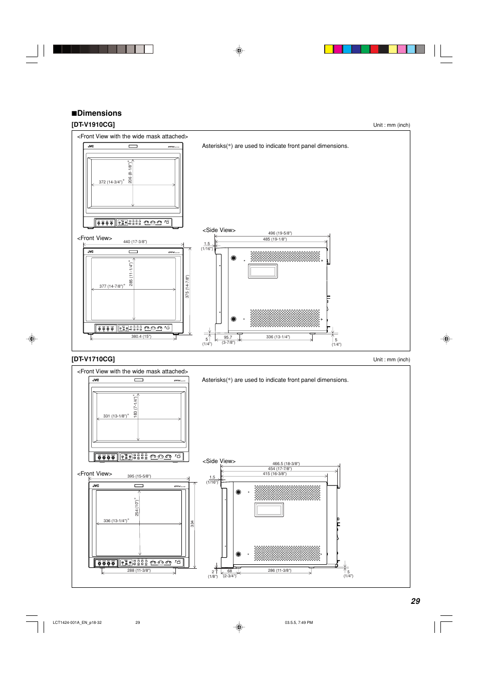 JVC DT-V1910CG User Manual | Page 29 / 228