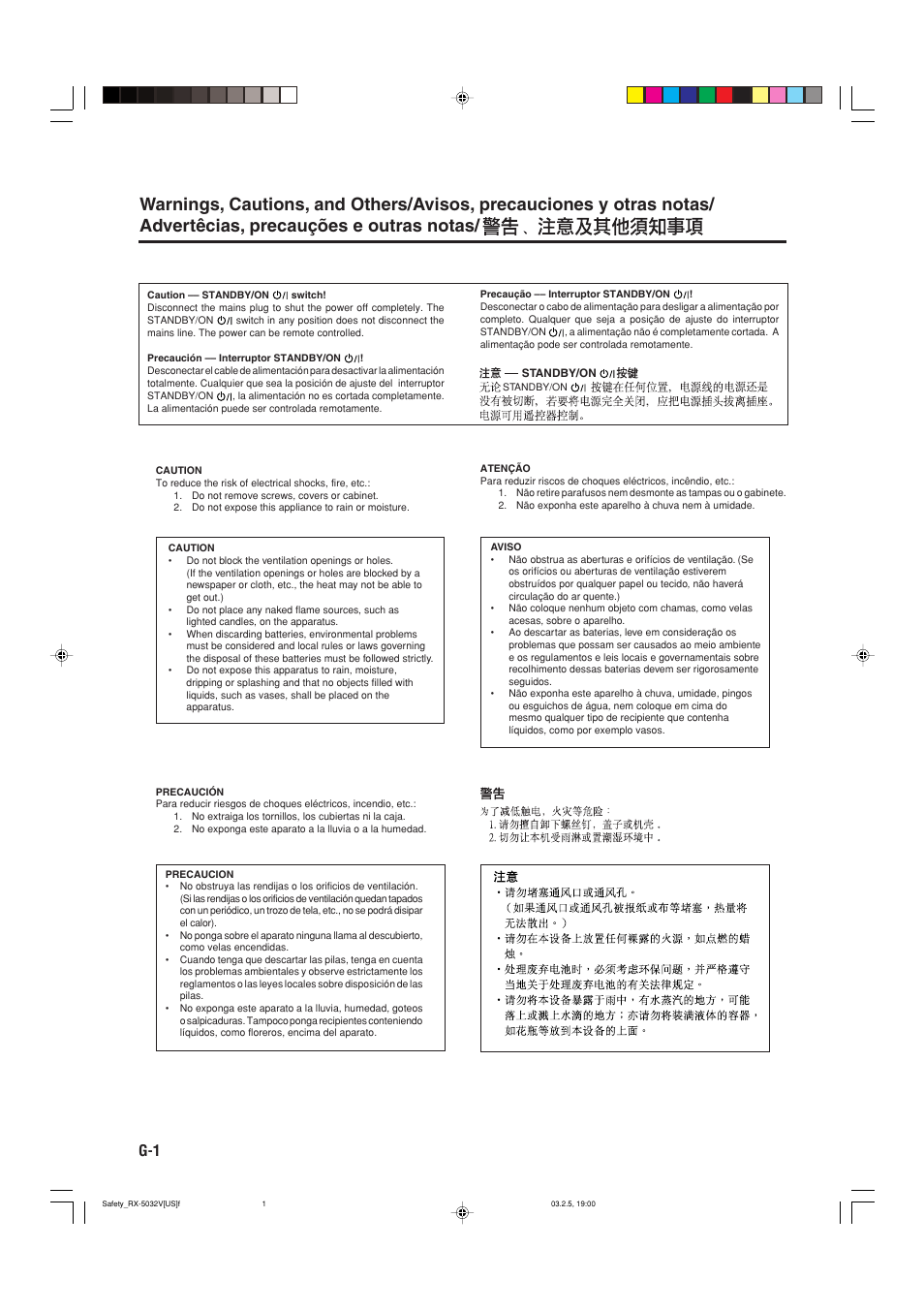 Warnings, cautions, and others | JVC RX-5032VSL User Manual | Page 2 / 38