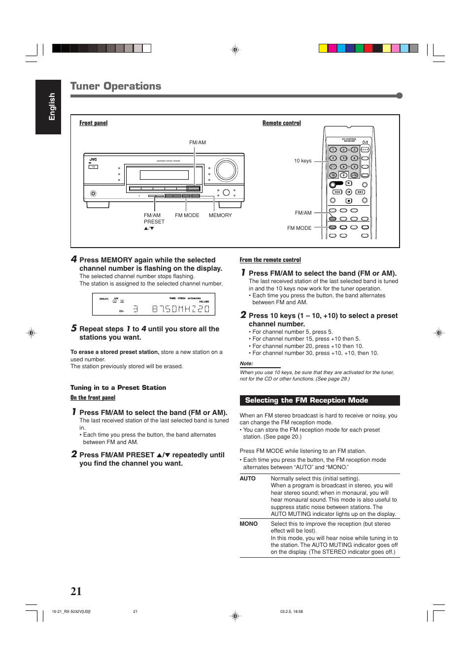 Tuner operations | JVC RX-5032VSL User Manual | Page 24 / 38