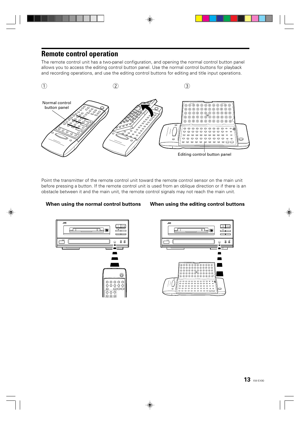 Remote control operation | JVC XM-EX90 User Manual | Page 13 / 60