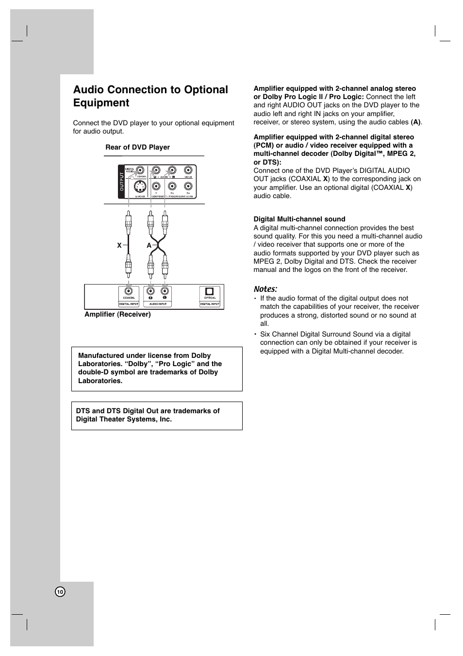 Audio connection to optional equipment | JVC XVN350B User Manual | Page 10 / 24