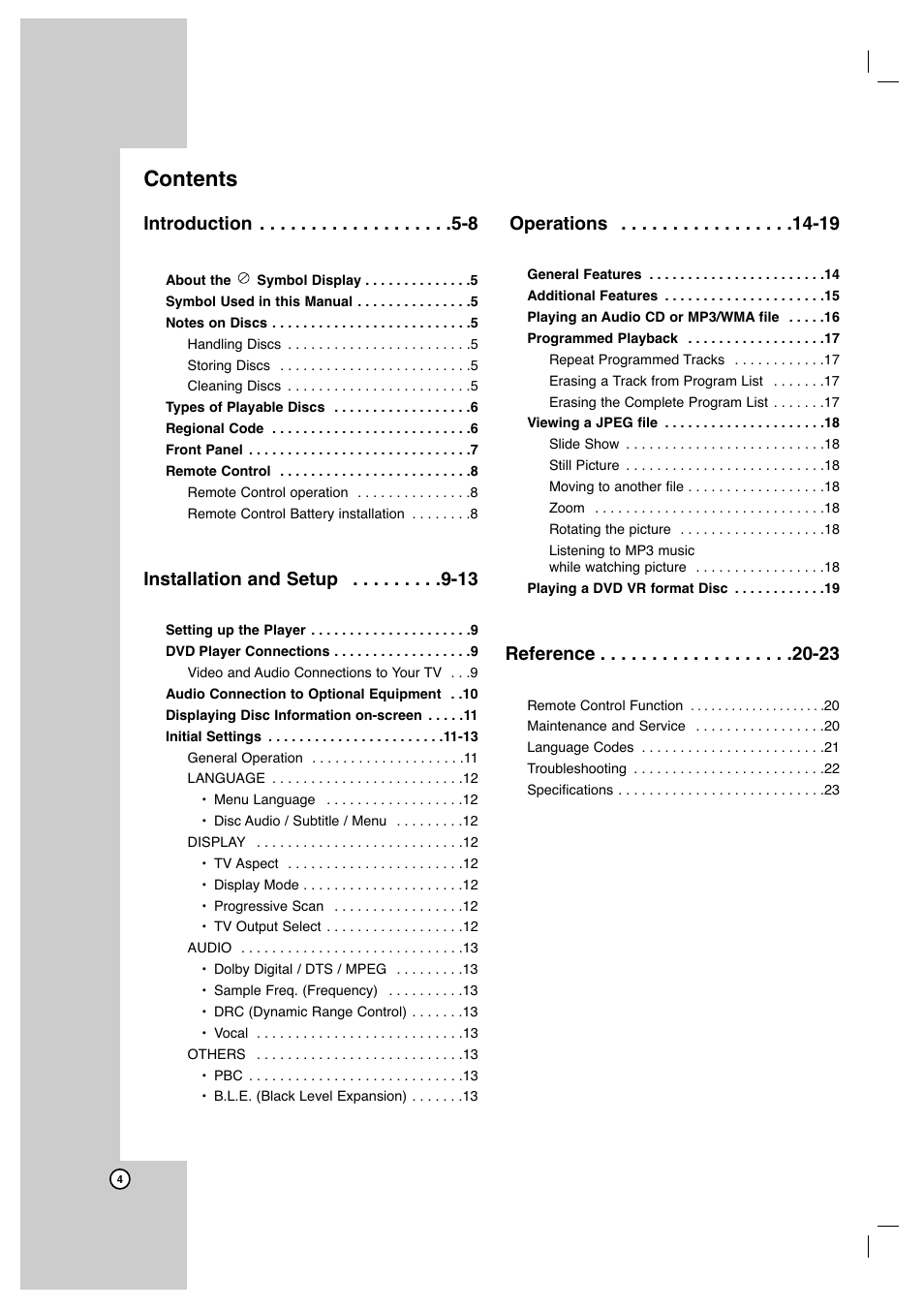 JVC XVN350B User Manual | Page 4 / 24