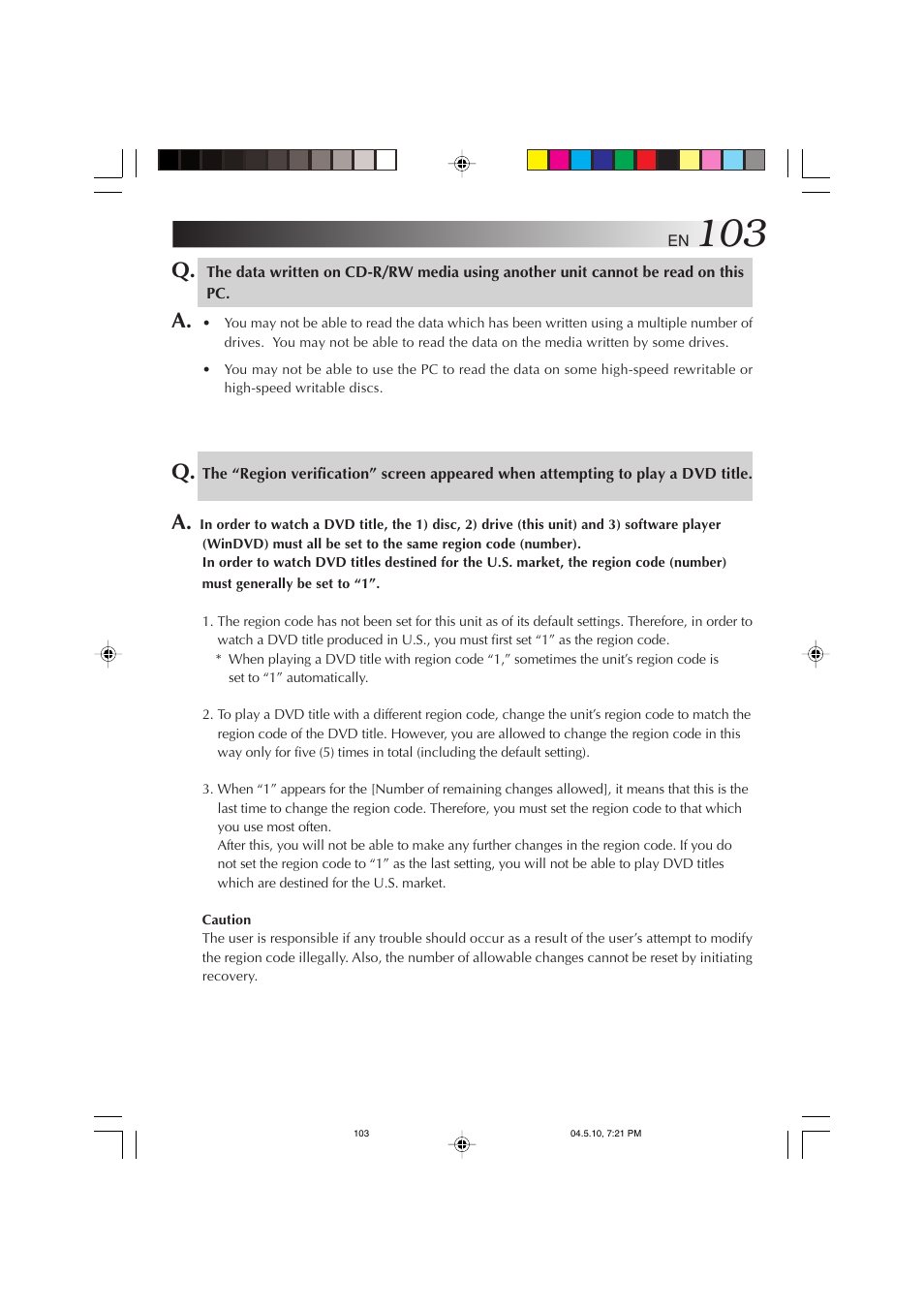 JVC MP-XV841US User Manual | Page 103 / 114