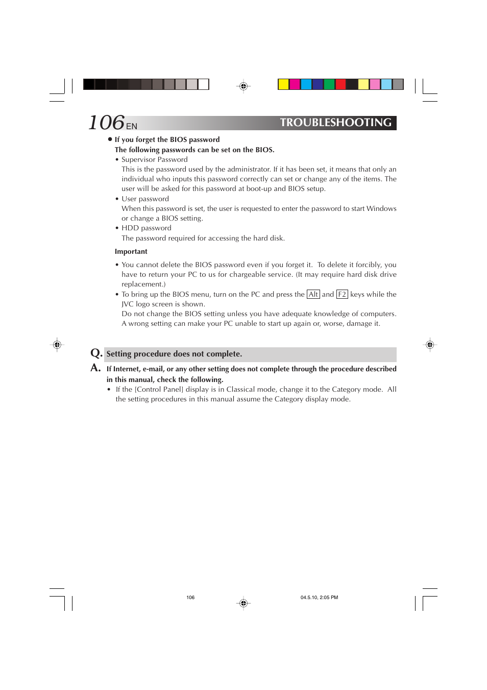 Troubleshooting | JVC MP-XV841US User Manual | Page 106 / 114