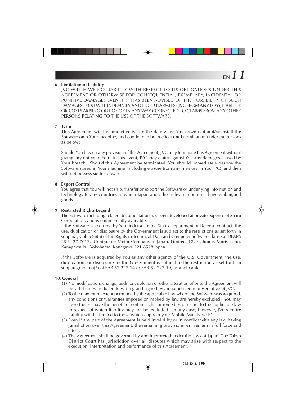 JVC MP-XV841US User Manual | Page 11 / 114