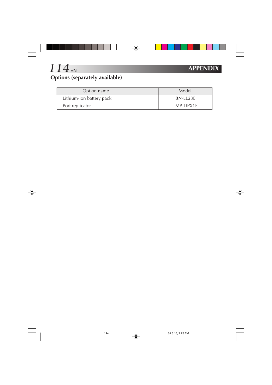 Appendix | JVC MP-XV841US User Manual | Page 114 / 114