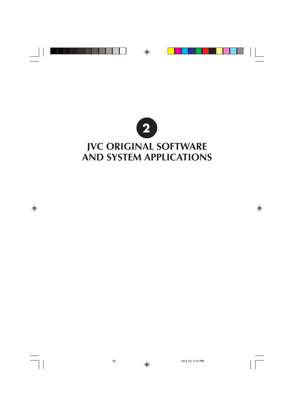 Jvc original software and system applications | JVC MP-XV841US User Manual | Page 23 / 114