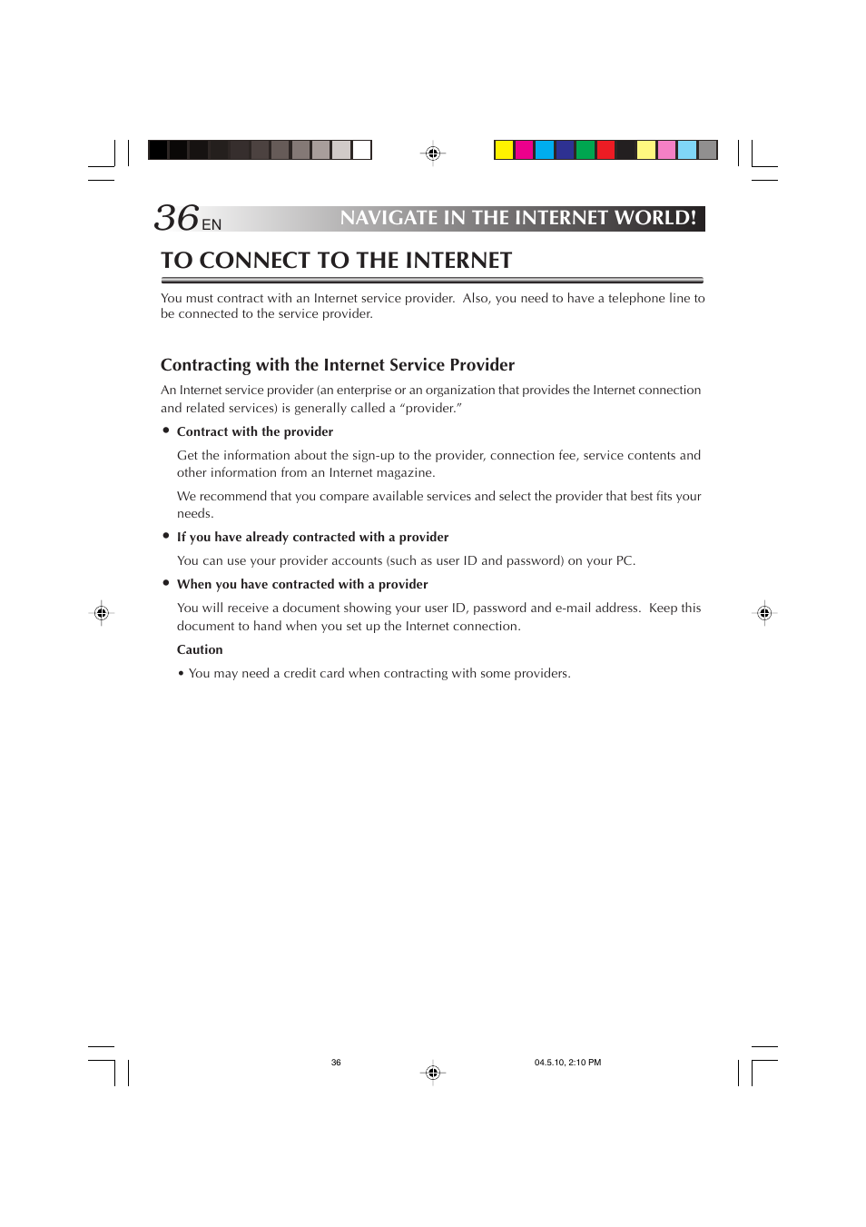 Navigate in the internet world | JVC MP-XV841US User Manual | Page 36 / 114