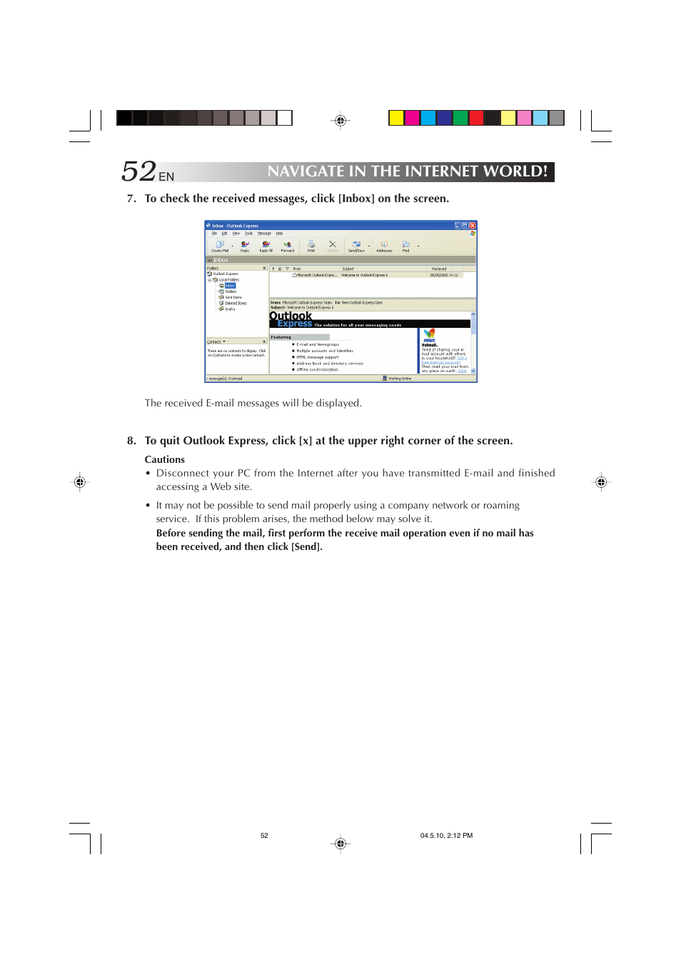 Navigate in the internet world | JVC MP-XV841US User Manual | Page 52 / 114
