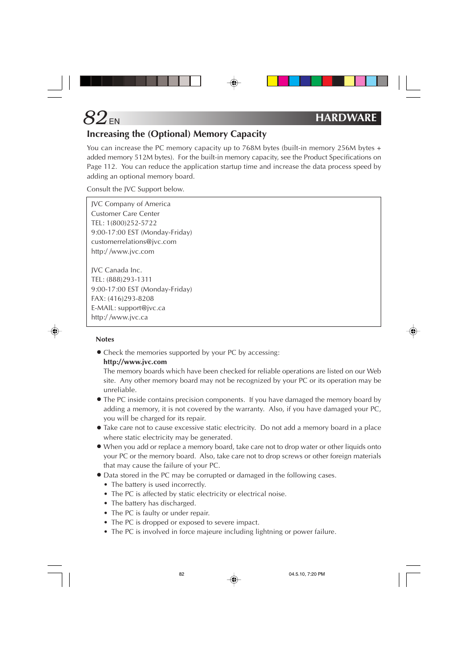 Hardware | JVC MP-XV841US User Manual | Page 82 / 114